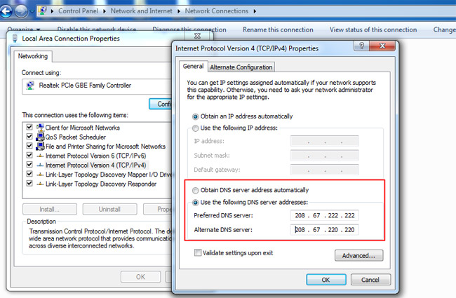 Nhấp chuột vào Internet Protocol Version 4 (TCP/IPv4)