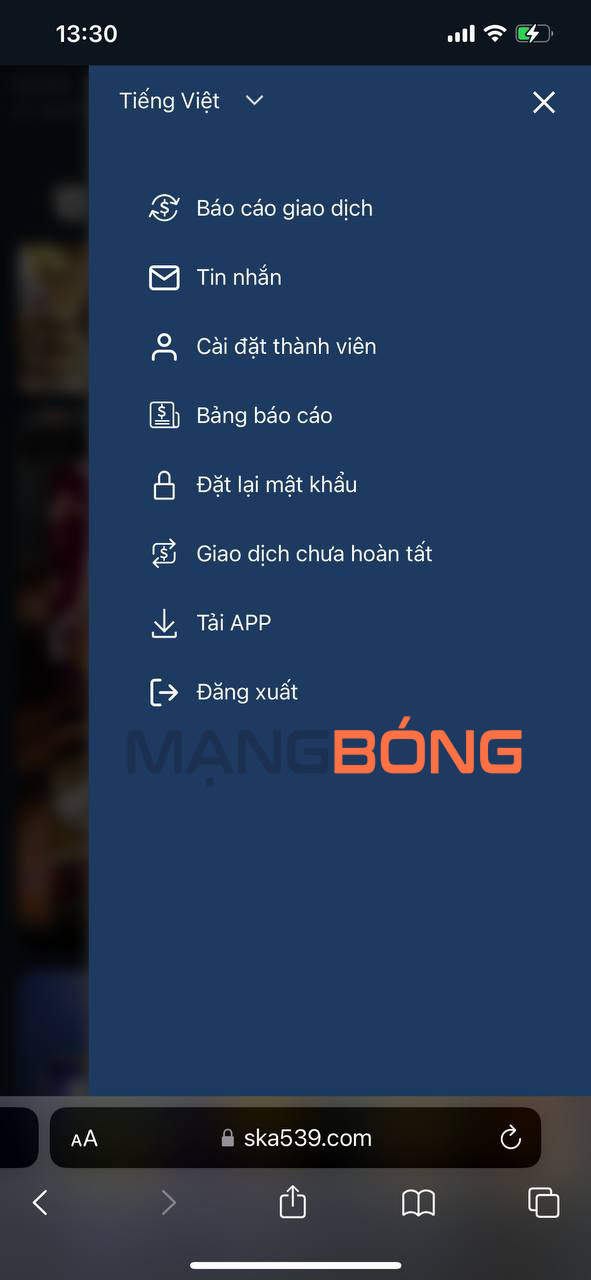 Menu góc trên bên phải màn hình -> Tải APP.