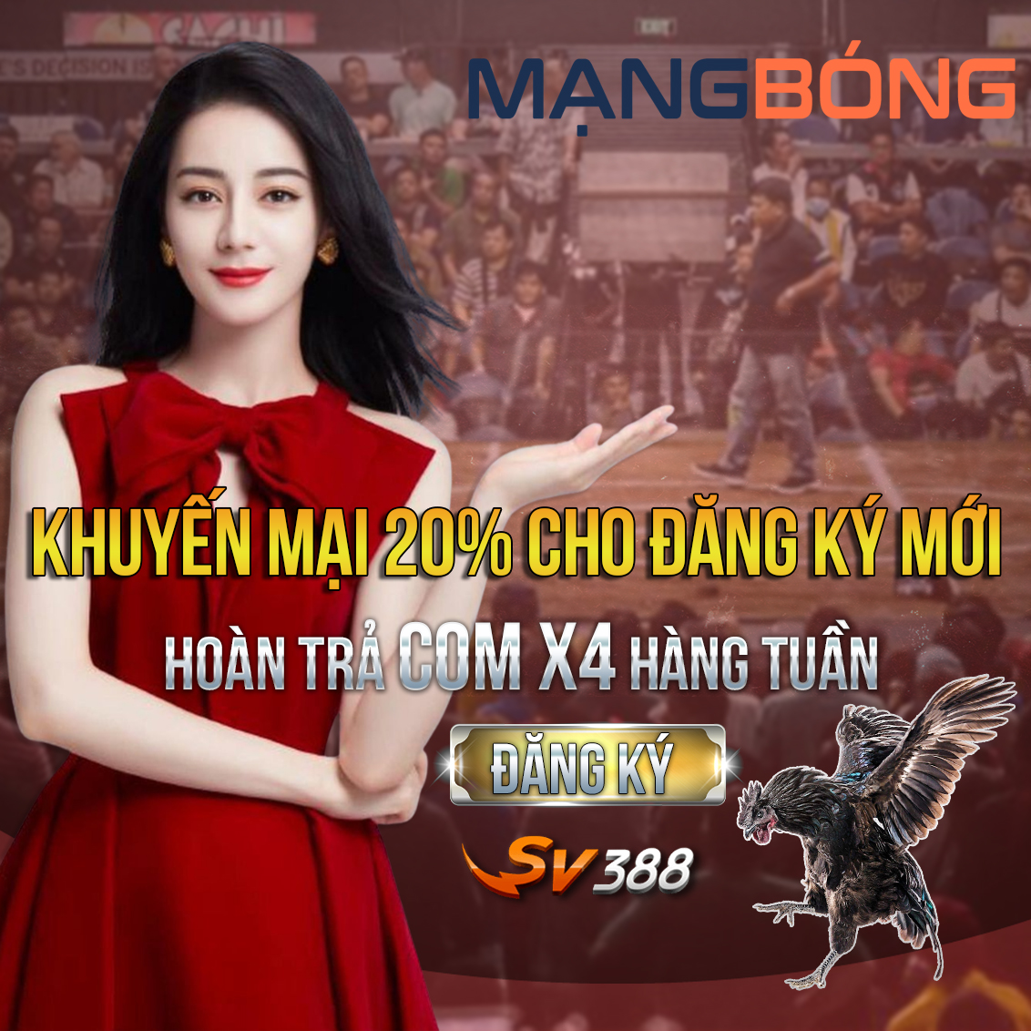 Khuyến mại tặng 20% tiền nạp lần đầu khi đăng ký SV388