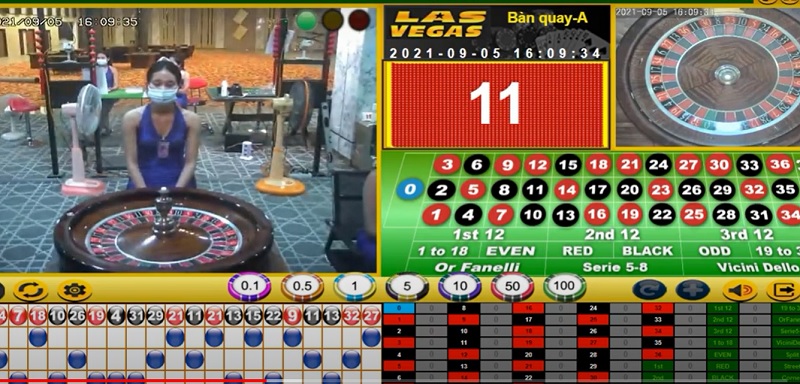 Bàn chơi Roulette tại nhà cái LVS788