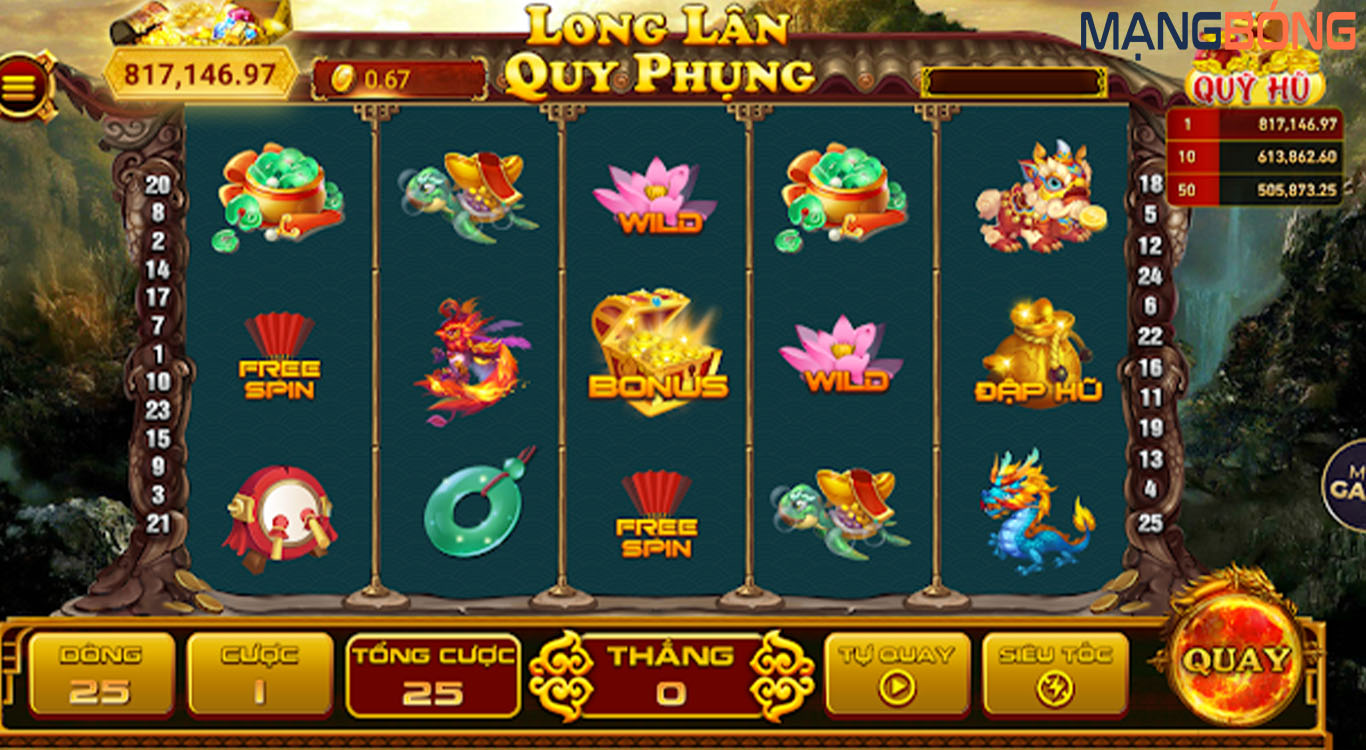 Long Lân Quy Phụng – Game Slot về tứ linh đẳng cấp